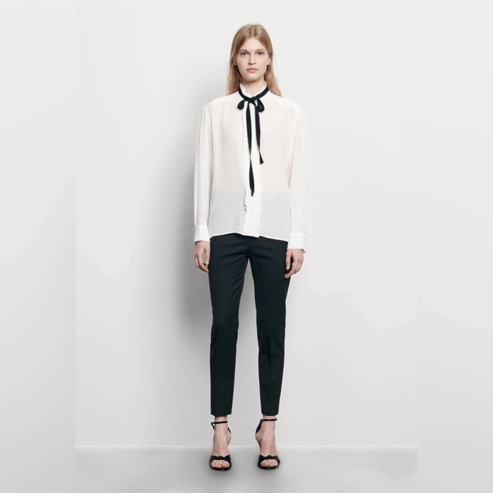 SANDRO
HANNI - BUTTON-DOWN BLOUSE